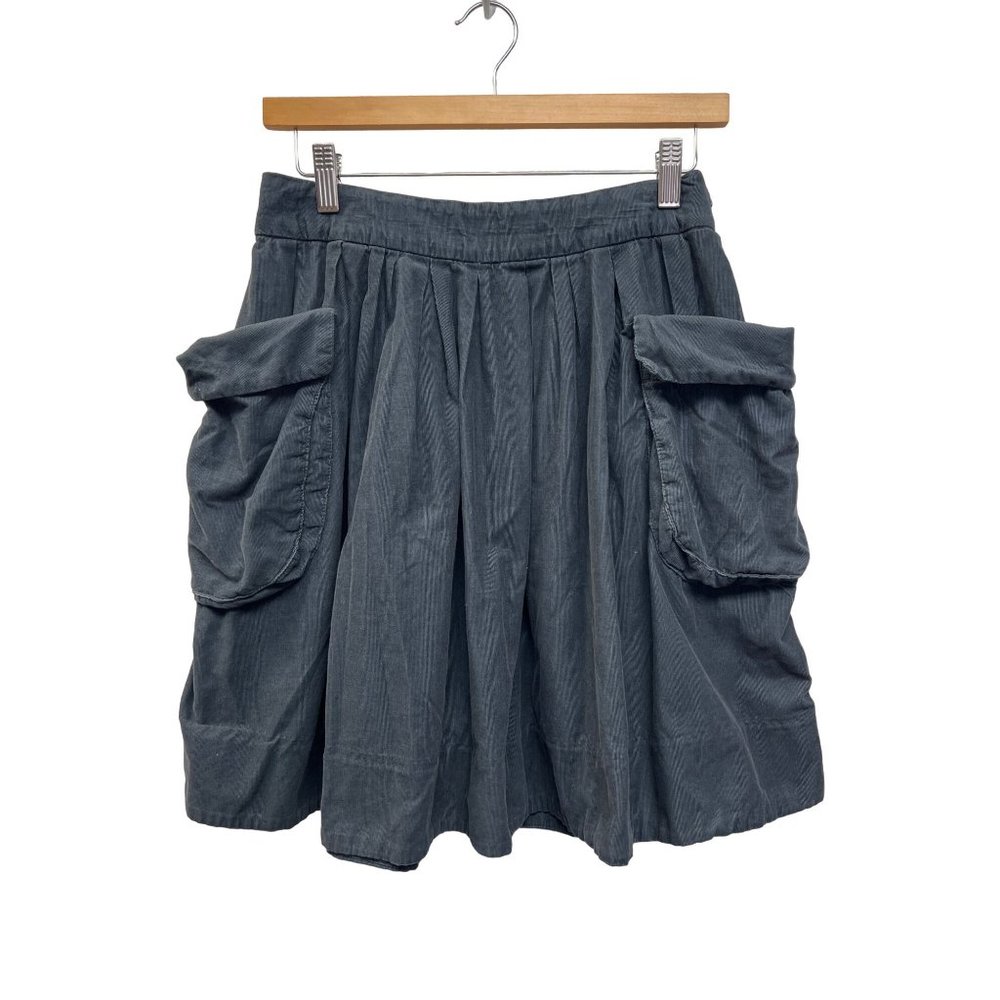 Maeve Gray Corduroy Mini Skirt